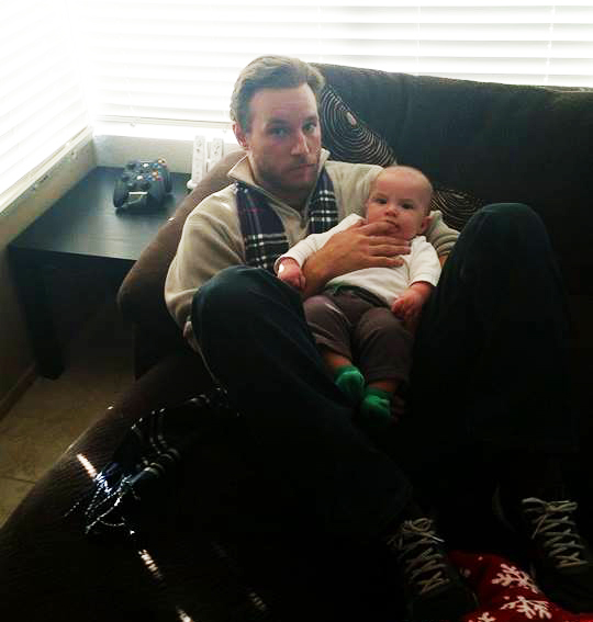 Chris Martin with Baby